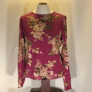 Liz Claiborn, Boat neck Chintz blouse,